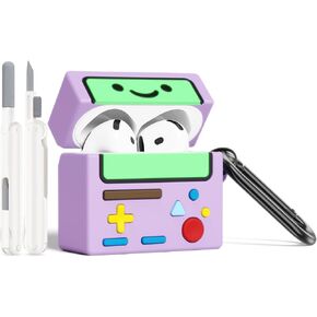 AirPod 4 Case Cover, KOREDA Cute Cartoon Game Case for Airpods 4th Generation (2024), Funny Kawaii 3D Cartoon Silicone Case for Women Girls (Purple) in Kuwait