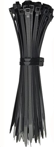 100 PCS Cable Ries ， 8 Inch 50bl Black Cable Zip Ries ، Multi Guffication Locking Cable Cable Management ، Ties Plastic Wire Previcial for Home ، Office ، Garden ، Workshop (100 ، 8 ") in Saudi Arabia