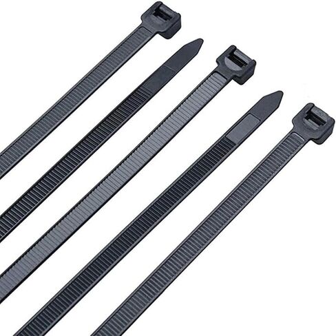 100 PCS Cable Ries ， 8 Inch 50bl Black Cable Zip Ries ، Multi Guffication Locking Cable Cable Management ، Ties Plastic Wire Previcial for Home ، Office ، Garden ، Workshop (100 ، 8 ") in Saudi Arabia
