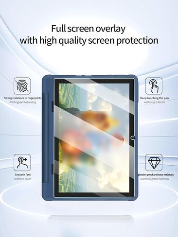 واقي الشاشة لـ UEMXDOX K106A Android 15 10 بوصة الكمبيوتر اللوحي ، مضاد للخلع 9H صلبة اللمس حساس 2.5D حواف مدورة خالية من التثبيت سهلة التثبيت ، 2 عبوة. in Saudi Arabia