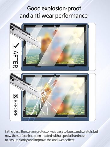 واقي الشاشة لـ UEMXDOX K106A Android 15 10 بوصة الكمبيوتر اللوحي ، مضاد للخلع 9H صلبة اللمس حساس 2.5D حواف مدورة خالية من التثبيت سهلة التثبيت ، 2 عبوة. in Saudi Arabia