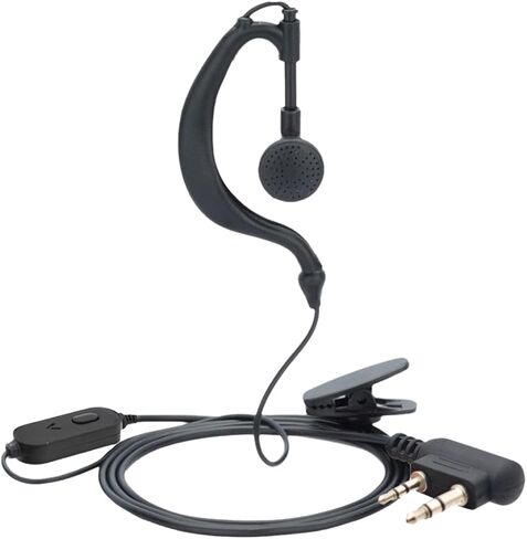BAOFENG Walkie Talkie Earpiece with Mic, Ear Piece with Microphone, Two-Way Radio 2-Pin Ear Hook Single Wire Headset Compatible with Kenwood and Baofeng UV-5R UV-82 (10 Pack) in Saudi Arabia