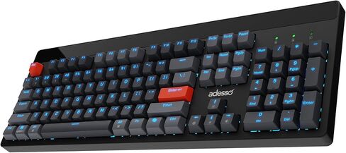 Adesso EasyTouch 1300 لوحة مفاتيح ميكانيكية RGB إضاءة مفاتيح حمراء قابلة للتبديل سلكية لوحة مفاتيح ألعاب بلوتوث اللاسلكية مع Copilot AI Hotkey لنظام التشغيل Windows Mac in Saudi Arabia