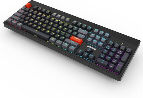 Adesso EasyTouch 1300 لوحة مفاتيح ميكانيكية RGB إضاءة مفاتيح حمراء قابلة للتبديل سلكية لوحة مفاتيح ألعاب بلوتوث اللاسلكية مع Copilot AI Hotkey لنظام التشغيل Windows Mac in Saudi Arabia