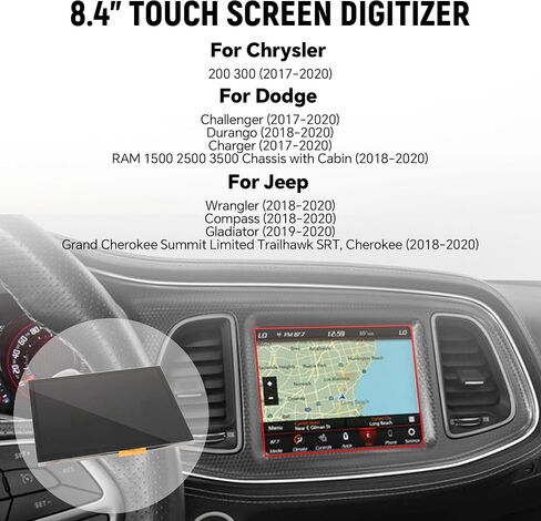 8.4" Uconnect 4C UAQ Screen Replacement LA084X01 LCD Monitor Navigation LCD Display Touchscreen Digitizer for Jeep Chrysler Dodge RAM 2017-2021 Replace LA084X01(SL)(01)(02)(03) in Saudi Arabia