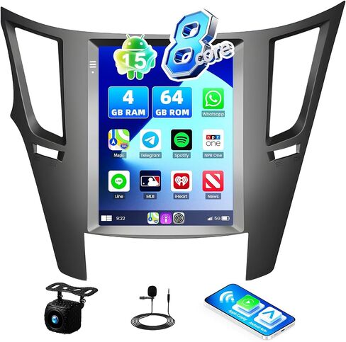 8 Core 4G+64G Android 15 Car Radio for Subaru Outback Legacy 2010-2014 with Wireless Carplay Android Auto,9.7" HD Touch Screen Car Stereo with GPS/WiFi,Bluetooth,FM/RDS,SWC EQ+AHD Backup Camera in Saudi Arabia