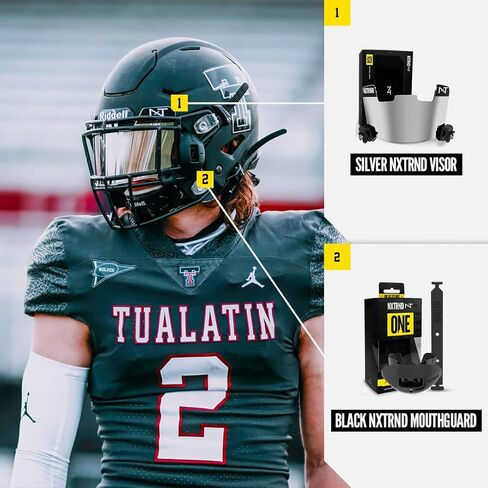 Nxtrnd واحد حراسة فم كرة القدم ، حزام بما في ذلك ، يناسب الكبار والشباب (أسود) in Kuwait