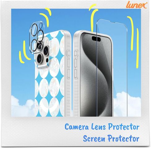 Luner - for iPhone 16 Pro - Y2K Checker Phone Case - [Compatible with Magsafe] - Cute and Unique Stylish for Women and Girls in Saudi Arabia