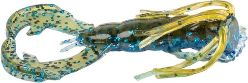 Strike King (RGBLCRW-50) Baby Luau Craw Fishing Lure, Skirted Soft Plastic Finesse Creature Bait, High Action Claws and Skirt, Patented Rage Flange, 3-Inches, 9-Pack, Okeechobee Craw in Saudi Arabia