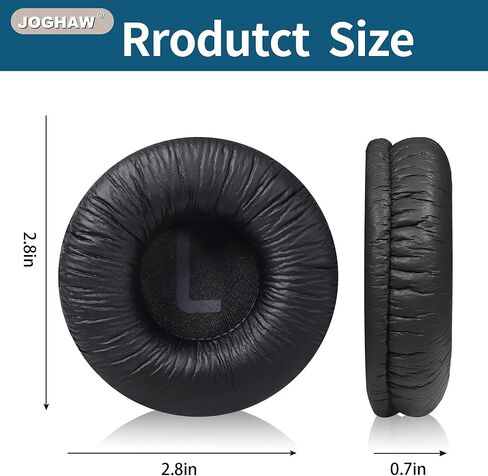 وسادات الأذن استبدال سماعات الرأس ، وسائد لحن JBL T500BT/T450BT/510BT/520BT/570BT ، وسائد الأذن المعززة للجلد المعزز والاحتكاك مع رغوة عالية الكثافة - أسود in Kuwait