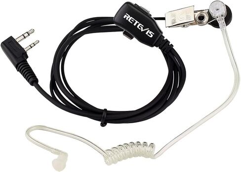 Retevis Walkie Talkies Earpiece(10 Pack) with Swivel Walkie Talkie Headset(10 Pack), 2 Pin Acoustic Tube Earpiece, Coil Tube, C-Shape Earhook in Saudi Arabia