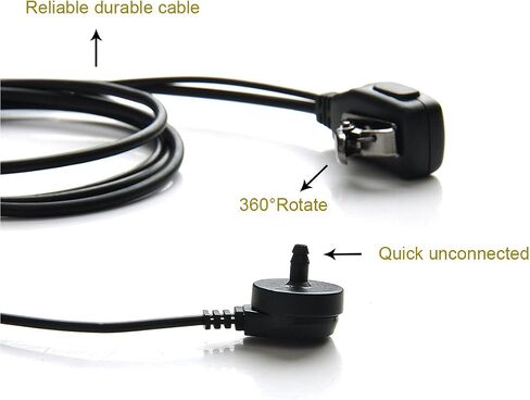 Retevis Walkie Talkies Earpiece(10 Pack) with Swivel Walkie Talkie Headset(10 Pack), 2 Pin Acoustic Tube Earpiece, Coil Tube, C-Shape Earhook in Saudi Arabia