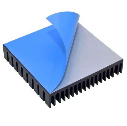 Easycargo 2pcs 50mm Heatsink Kit 50mmx50mmx11mm + 3M8810 Thermal Conductive Adhesive Tape, Cooler Aluminium Heat Sink for Cooling 3D Printers Stepper Motor TEC1-12706 Thermoelectric Peltier 50x50x11mm in Saudi Arabia