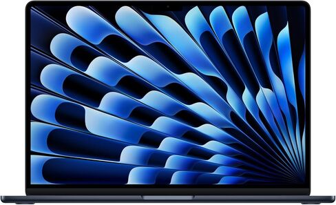 Apple 2025 Macbook Air محمول 15 بوصة مع رقاقة M4 ، ذاكرة موحدة 24 جيجابايت ، تخزين SSD 256 جيجابايت - منتصف الليل in Saudi Arabia