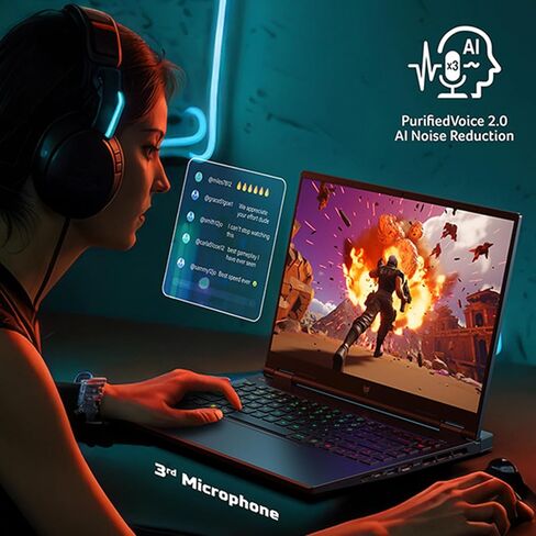 Acer Predator Helios Neo 14 Gaming Laptop | 14.5 "WQXGA+ IPS 165Hz Display | AI-Powered | Intel Core Ultra 9 Processor 185H | NVIDIA GEFORCE RTX 4070 | 16GB LPDDR5X | 1TB GEN 4 SSD | PHN14-51-90NF in Saudi Arabia