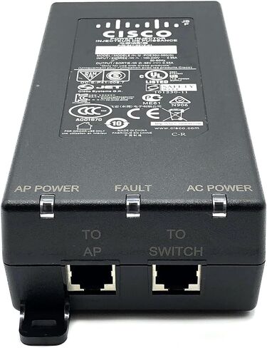 Genuine Cisco 56V Power Injector for AiroNet 1140 2600 1040 1600 2600 Series, Bundle: AC Adapter Power Supply, Cord in Kuwait