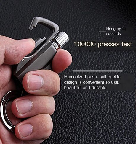 Keychain Lighter, 2 Pack Permanent Match Infinity Lighter, Reusable Waterproof Windproof Strike Anywhere, with Multitool Keychain Bottle Opener, for Men Outdoor Survival (Black) in Saudi Arabia
