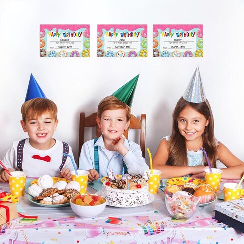 FaCraft 36PCS Confetti Birthday Certificates for Kids Classrom Birthday Award Certificates Gifts for Students from Teacher Birthday Awards Gifts for Kids Classroom Back to School Teacher Supplies in Kuwait