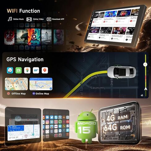 4G+64G Android Stereo for Volvo XC70/V70/S60 2004-2007 Upgrade 9 Inch IPS Touch Screen Head Unit, Driauto Car Stereo with Wireless Carplay Android Auto GPS WiFi DSP Bluetooth FM RDS Backup Camera in Saudi Arabia