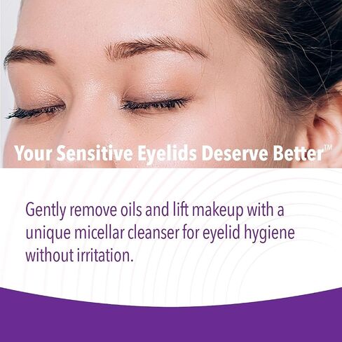 iVIZIA Eyelid Cleansing Wipes for Sensitive Eyelid Cleansing, Preservative-Free, Micellar, No Rinse, Gentle Eye Makeup Remover, 20 Sterile Single-Use Wipes for Eyelids in Kuwait