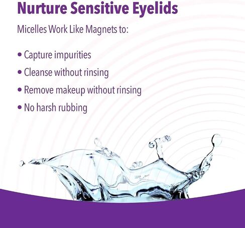 iVIZIA Eyelid Cleansing Wipes for Sensitive Eyelid Cleansing, Preservative-Free, Micellar, No Rinse, Gentle Eye Makeup Remover, 20 Sterile Single-Use Wipes for Eyelids in Kuwait