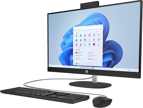 HP 2025 All-in-One Desktop | 27-CR100 | 27 "1920x1080 Touch IPS | Intel-12 Core Ultra 7 155U | 32GB DDR5 | 1TB SSD | Win10 Pro | Wi-Fi 6-Bluetooth 5.3-1080p + IR Camera-Jet Black in Saudi Arabia