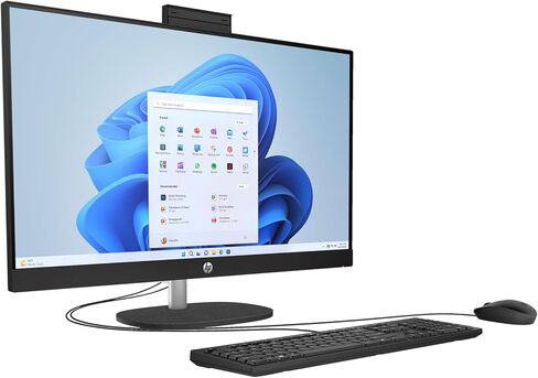 HP 2025 All-in-One Desktop | 27-CR100 | 27 "1920x1080 Touch IPS | Intel-12 Core Ultra 7 155U | 32GB DDR5 | 1TB SSD | Win10 Pro | Wi-Fi 6-Bluetooth 5.3-1080p + IR Camera-Jet Black in Saudi Arabia