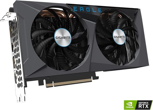 GIGABYTE GEFORCE RTX 3060 TI EAGLE OC 8G (REV2.0) بطاقة رسومات ، 2x Windforce Fans ، LHR ، 8GB 256-BIT GDDR6 ، GV-N306TEAGLE OC-8GD REV2.0 بطاقة فيديو (متجددة) in Kuwait