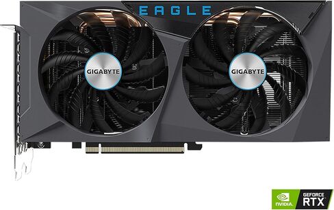 GIGABYTE GEFORCE RTX 3060 TI EAGLE OC 8G (REV2.0) بطاقة رسومات ، 2x Windforce Fans ، LHR ، 8GB 256-BIT GDDR6 ، GV-N306TEAGLE OC-8GD REV2.0 بطاقة فيديو (متجددة) in Kuwait