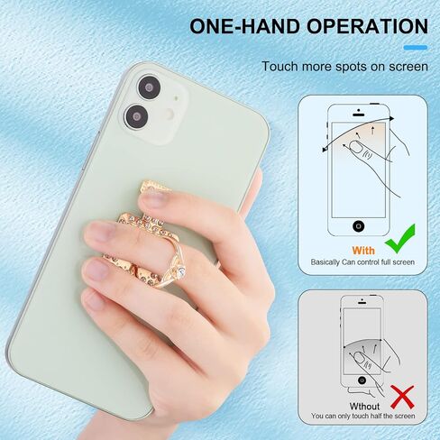 Perfume Ring Holder for Cell Phone Case, Bling Glitter Sparkly Cell Phone Ring Holder for iPhone, Gold iPhone Ring Holder Grip for Phone, Cute Pop Ring Finger Kickstand Stand for Back of iPhone in Saudi Arabia