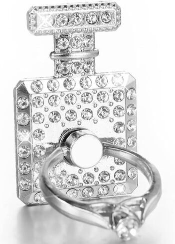 Perfume Ring Holder for Cell Phone Case, Bling Glitter Sparkly Cell Phone Ring Holder for iPhone, Gold iPhone Ring Holder Grip for Phone, Cute Pop Ring Finger Kickstand Stand for Back of iPhone in Saudi Arabia