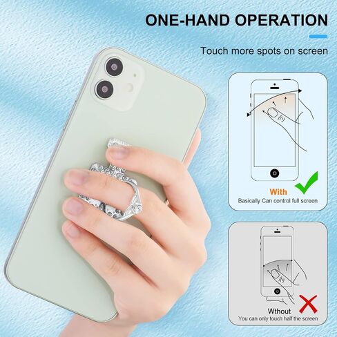 Perfume Ring Holder for Cell Phone Case, Bling Glitter Sparkly Cell Phone Ring Holder for iPhone, Gold iPhone Ring Holder Grip for Phone, Cute Pop Ring Finger Kickstand Stand for Back of iPhone in Saudi Arabia
