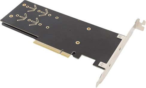 Yunir Dual M.2 NVME إلى بطاقة محول PCIE 4.0 x8 ، بطاقة تمدد SSD مع غرفة تبريد الألومنيوم ، تتطلب دعم تشعب PCIE in Kuwait