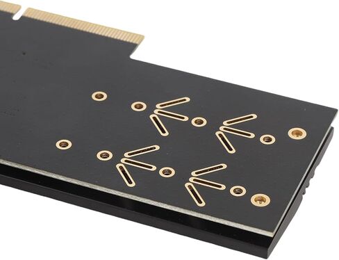 Yunir Dual M.2 NVME إلى بطاقة محول PCIE 4.0 x8 ، بطاقة تمدد SSD مع غرفة تبريد الألومنيوم ، تتطلب دعم تشعب PCIE in Kuwait