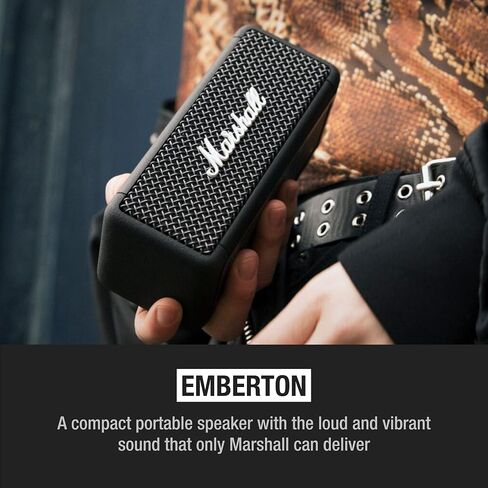 Marshall Emberton II Portable Bluetooth Speaker, Black & Steel in Kuwait