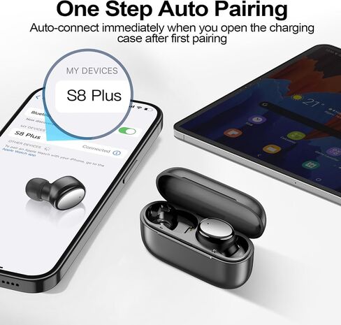 kurdene Wireless Earbuds Bluetooth 5.4, Lightweight in-Ear Headphones with Deep Bass,40 Hours Playtime Headset, Built-in Mics for Clear Calls, Sports Workout Ear Buds Black in Saudi Arabia