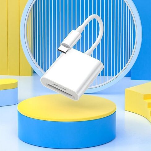 اكتب C SD/TF Card Reader متوافق مع iPhone 16/16 Plus/16 Pro/16 Pro Max/15 Plus/15 Pro/15 Pro Max Dual Card Slot Micro SD 2IN1 يدعم قارئ بطاقة SD/TF Campact Camera Card SD SD in Saudi Arabia
