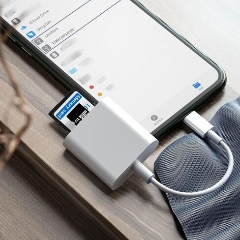 اكتب C SD/TF Card Reader متوافق مع iPhone 16/16 Plus/16 Pro/16 Pro Max/15 Plus/15 Pro/15 Pro Max Dual Card Slot Micro SD 2IN1 يدعم قارئ بطاقة SD/TF Campact Camera Card SD SD in Saudi Arabia