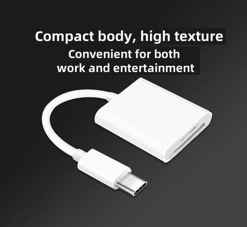 اكتب C SD/TF Card Reader متوافق مع iPhone 16/16 Plus/16 Pro/16 Pro Max/15 Plus/15 Pro/15 Pro Max Dual Card Slot Micro SD 2IN1 يدعم قارئ بطاقة SD/TF Campact Camera Card SD SD in Saudi Arabia