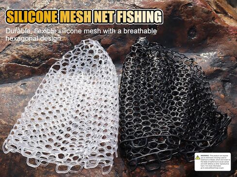 Fishing Landing Net Trout Net Replacement Netting with Rubber Mesh for Fish Fly and Fishing Landing in Kuwait