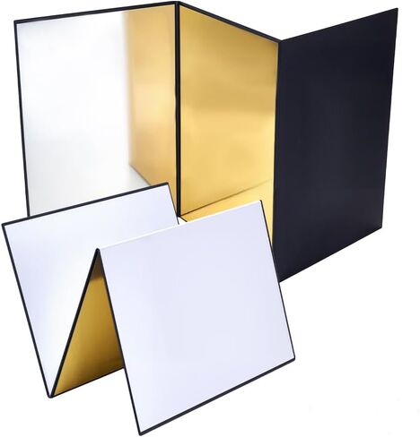 NBEADS 16"x11" Light Reflector, 3 in 1 Photography Reflector Cardboard Folding Light Diffuser Board for Still Life, Product and Food Photo Shooting in Saudi Arabia