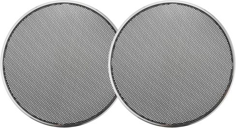ACROPIX Universal 5" Car Speaker Grills Cover Mesh Round 5 Inch Audio Speaker Subwoofer Guard Protector Case Iron Plating Silver Tone Black - Pack of 2 in Saudi Arabia