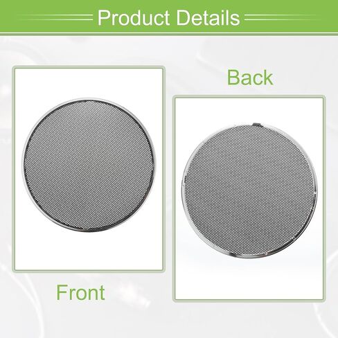 ACROPIX Universal 5" Car Speaker Grills Cover Mesh Round 5 Inch Audio Speaker Subwoofer Guard Protector Case Iron Plating Silver Tone Black - Pack of 2 in Saudi Arabia