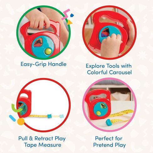 شريط قياس لعبة 62243469402 من باتات – بكرة عمل ومقبض سهل الإمساك – أداة استكشاف دائرية – بوصة ووحدات سنتيمتر in Kuwait