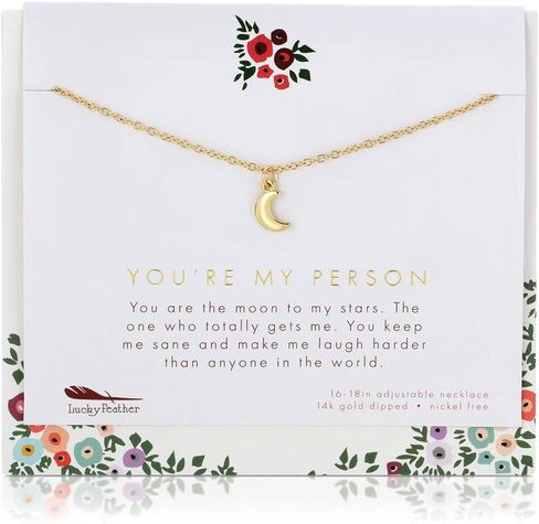 Lucky Feather Flowers Will Bloom Necklace for Women and Teenage Girls - 14K Gold Dipped Flower Pendant on Adj Chain, Ideal Gift for a Special Person on Her Birthday or as a Reminder She is Loved in Saudi Arabia