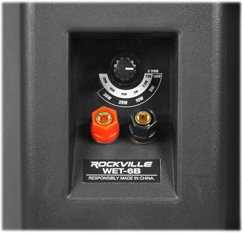 Rockville (2) WET -6B 70V 6.5 "Black IP55 Commercial Indoor/Outdoor Wall Speaker - Blac (اثنين عناصر) in Saudi Arabia