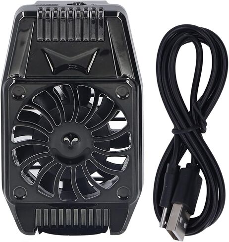 Phone Clip Cooler USB Rechargeable Heatsink Cell Phone Cooling Fan for Home Daily Use Electronic Games(Black) Finger Skateboards, Fidget , Decompression Cubes in Saudi Arabia