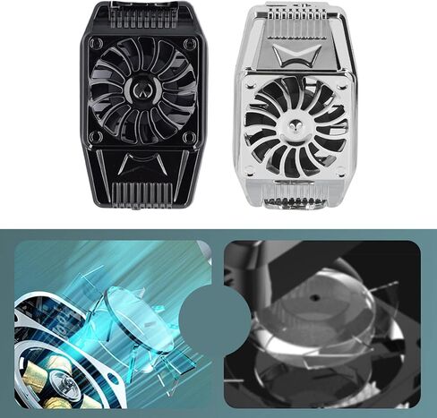 Phone Clip Cooler USB Rechargeable Heatsink Cell Phone Cooling Fan for Home Daily Use Electronic Games(Black) Finger Skateboards, Fidget , Decompression Cubes in Saudi Arabia