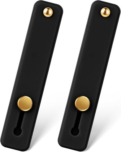2Pcs Phone Loop Finger Holder, Portable Grip for Smartphones Case Telescopic Silicone Finger Strap Stand Universal Strap for Back of Phone Suitable Most Mobile Smartphones(Black) in Saudi Arabia