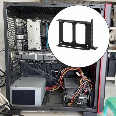حامل مزدوج SSD حامل HDD HOLDER 2.5 "SSD Bracket PC Computer HDD Bay Hard Drive Holder Bay Internal Drive ، Black in Saudi Arabia